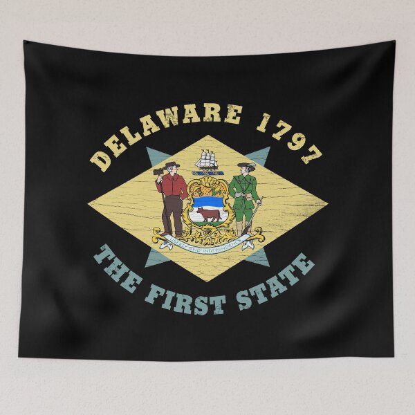 Item preview, DELAWARE 1797 THE FIRST STATE FLAG designed and sold by Madjack Tees Kiwi SuperStore.