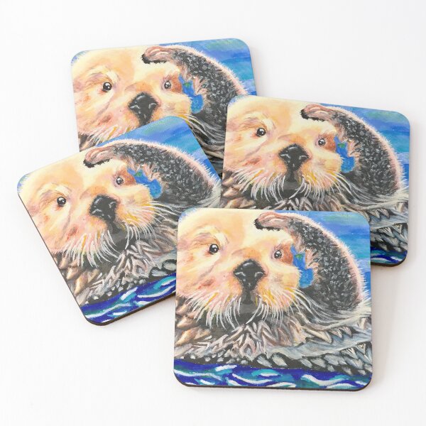 Artikelvorschau, Flauschige Seeotter-Acrylmalerei entworfen und verkauft von Lady-Lilac.