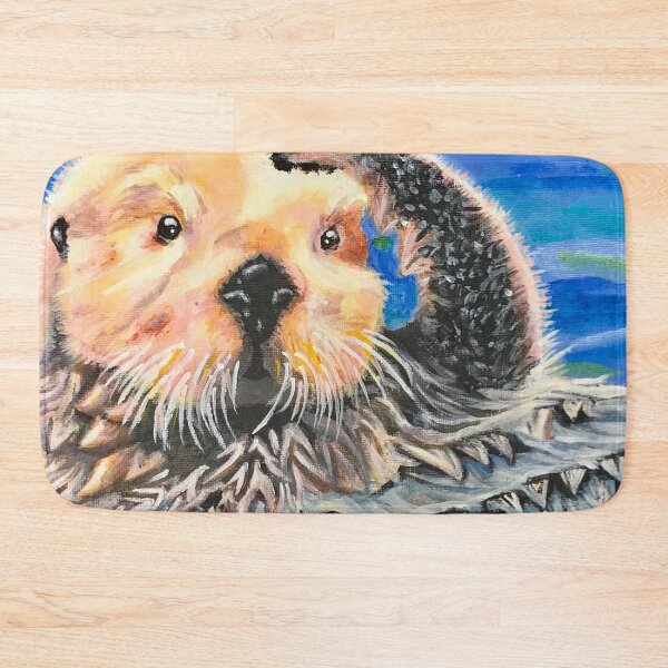 Item preview, Fluffy Sea Otter Acrylic Painting designed and sold by Lady-Lilac.