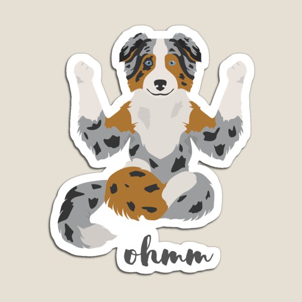 Item preview, Australian Shepherd doing meditation designed and sold by mooneko.