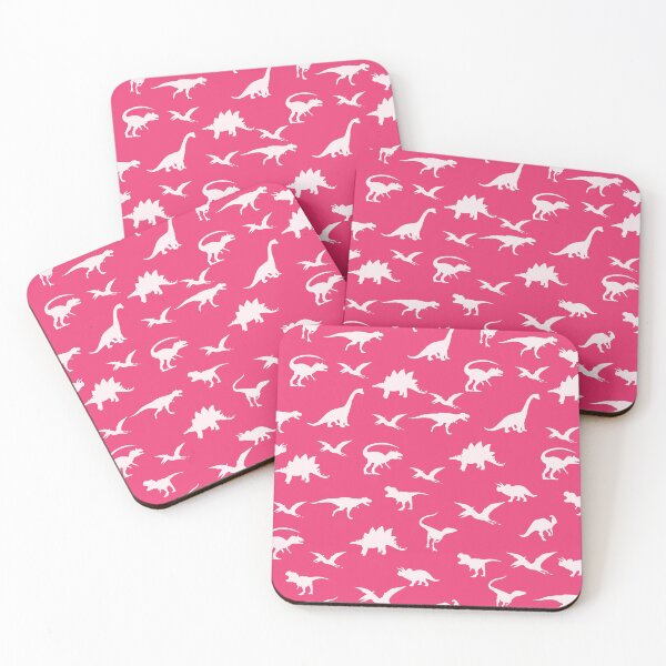 Item preview, Pink and White Dinosaur Pattern Design designed and sold by boopsblunt.