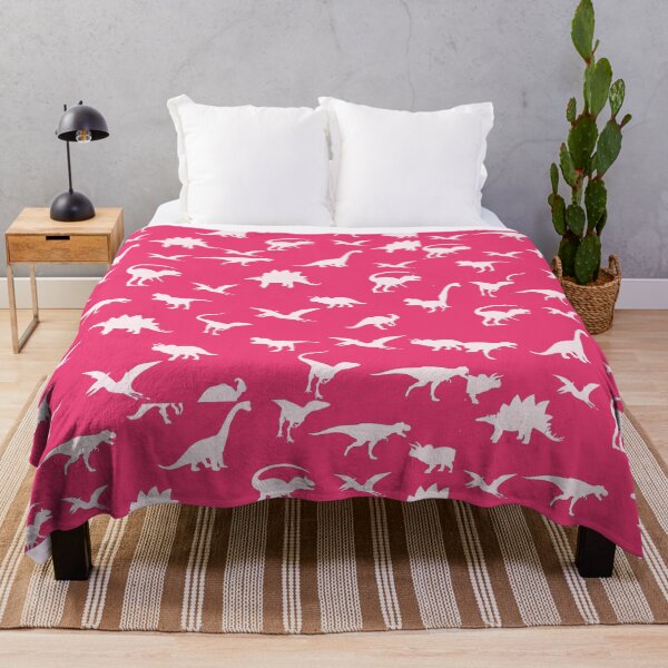 Item preview, Pink and White Dinosaur Pattern Design designed and sold by boopsblunt.