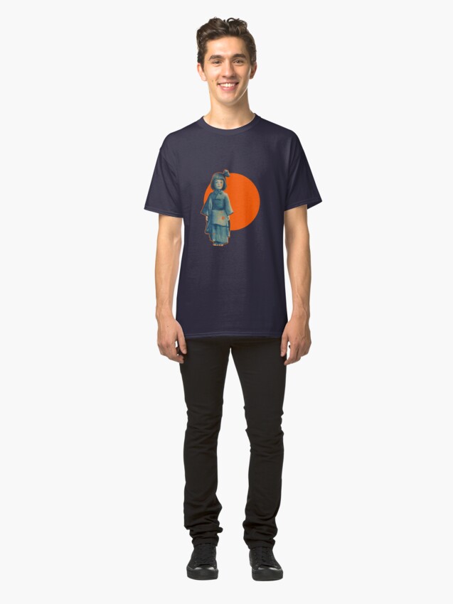 Alternate view of little girl in blue Classic T-Shirt