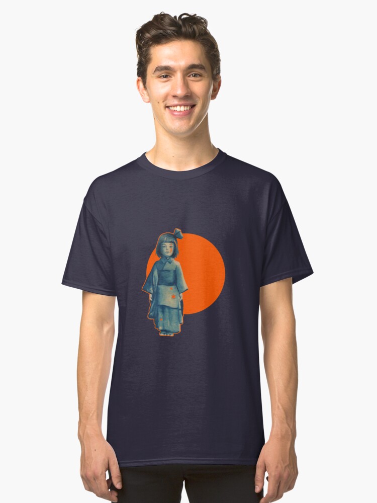Alternate view of little girl in blue Classic T-Shirt