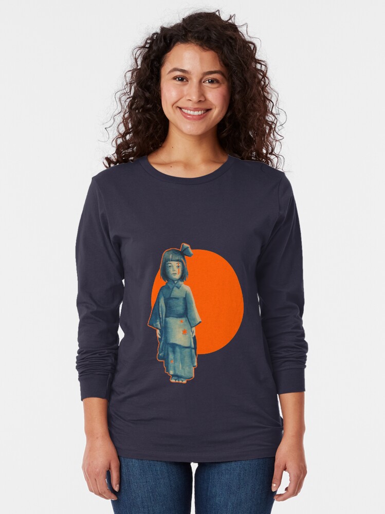 Alternate view of little girl in blue Long Sleeve T-Shirt