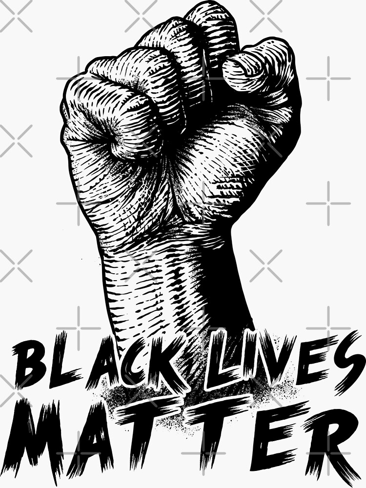 Pegatina «Black Lives Matter Race Unity Di No al racismo - Dibujo a ...