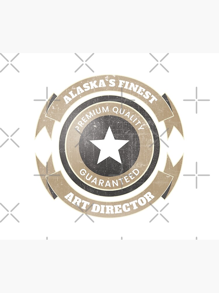 Disover Alaska, Art Director, State, Occupation, Vintage Badge, Premium Quality, Star Premium Matte Vertical Poster