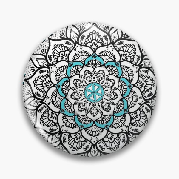 Item preview, Blue and Black Dotted Mandala Sun designed and sold by Tannumoni.