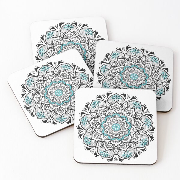 Item preview, Blue and Black Dotted Mandala Sun designed and sold by Tannumoni.