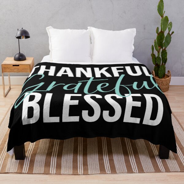 Item preview, Thankful Grateful Blessed Quote designed and sold by Primroaddesigns.
