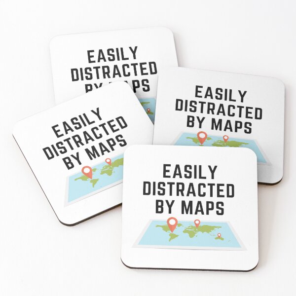 Item preview, Easily distracted by maps designed and sold by anphinasdesigns.