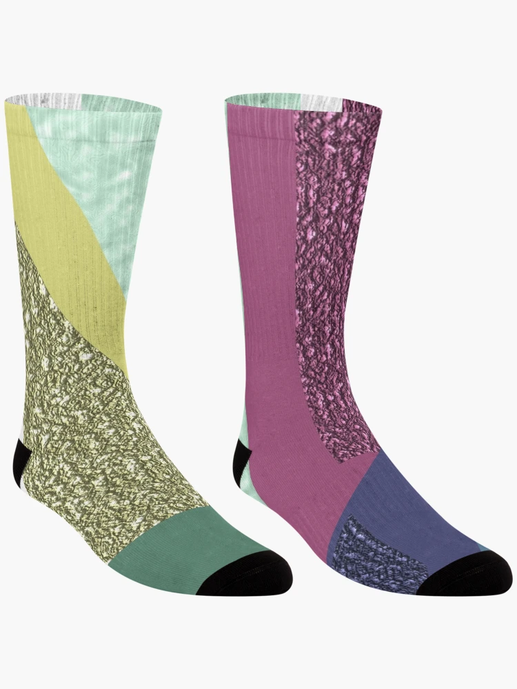 Thumbnail 3 of 5, Socks, Monogram R/ Abstract Geometric Pattern designed and sold by aldona.