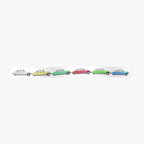 Citroen DS Multicolour Poster