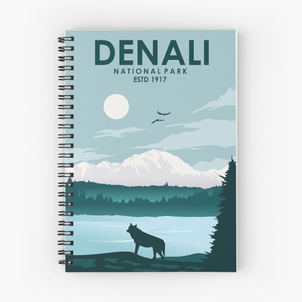 Item preview, Denali National Park print vintage minimalistic travel and tourism art poster designed and sold by Stadify.
