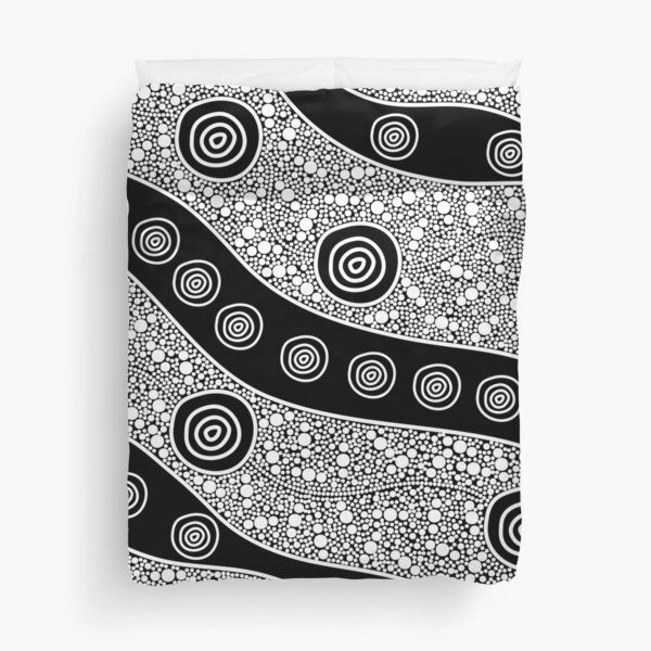 Authentic Aboriginal Art - Untitled Duvet Cover