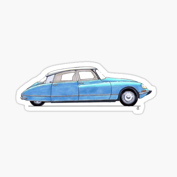 Citroen DS bleu Sticker