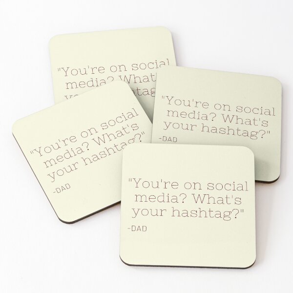 Item preview, You're On Social Media? What's Your Hashtag? Dad - Funny Fathers Day Gifts 2024 (Black Design) designed and sold by DrawingBoard.