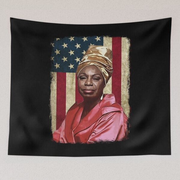 Item preview, Vintage American Flag Nina Simone Legend designed and sold by hallholly.