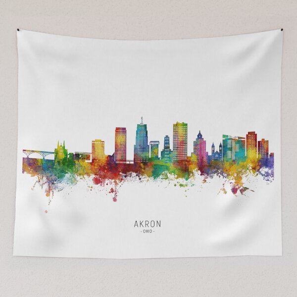 Item preview, Akron Ohio Skyline designed and sold by ArtPrints.