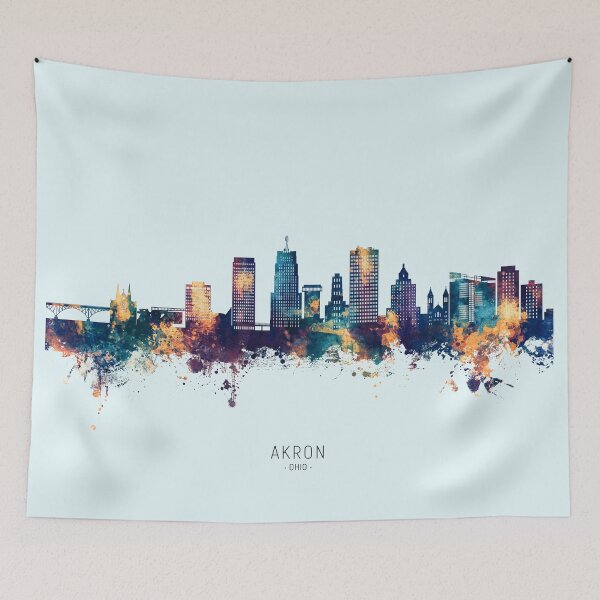 Item preview, Akron Ohio Skyline designed and sold by ArtPrints.