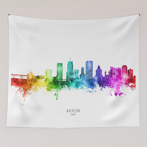 Item preview, Akron Ohio Skyline designed and sold by ArtPrints.