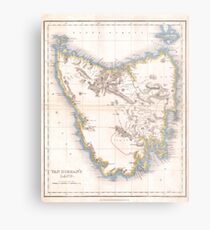 Vintage Map of Tasmania (1837) Metal Print