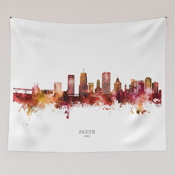 Item preview, Akron Ohio Skyline designed and sold by ArtPrints.