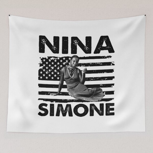 Item preview, Retro American Flag Nina blues Simone Music Gift designed and sold by hallholly.