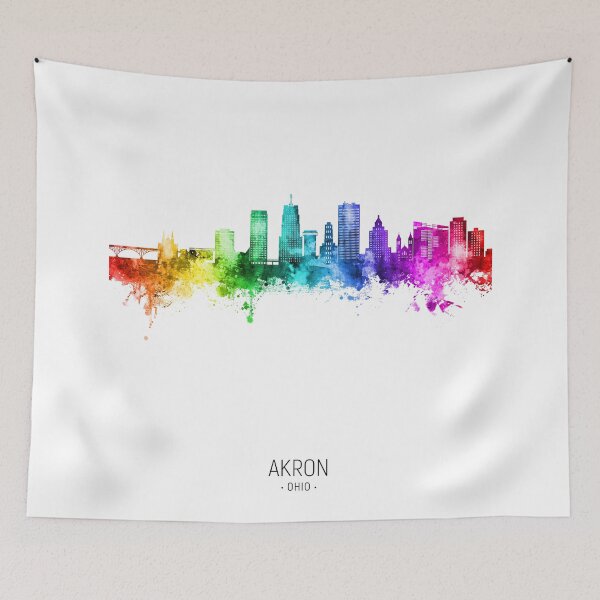 Item preview, Akron Ohio Skyline designed and sold by ArtPrints.