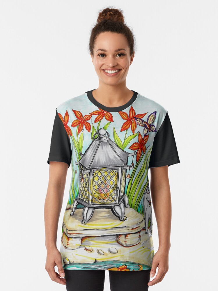 Alternate view of Japanese Lantern Graphic T-Shirt