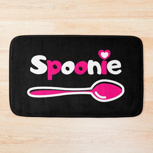 Item preview, Spoonie: Bold black text with pink heart and pink spoon designed and sold by Chantelle  Spies.