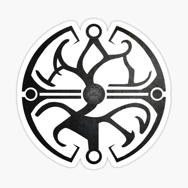 DFC/TLJ Balance Symbol (Black Metal & White) Sticker