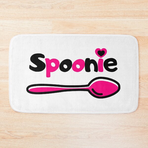 Item preview, Spoonie: Bold white text with pink heart and pink spoon designed and sold by Chantelle  Spies.
