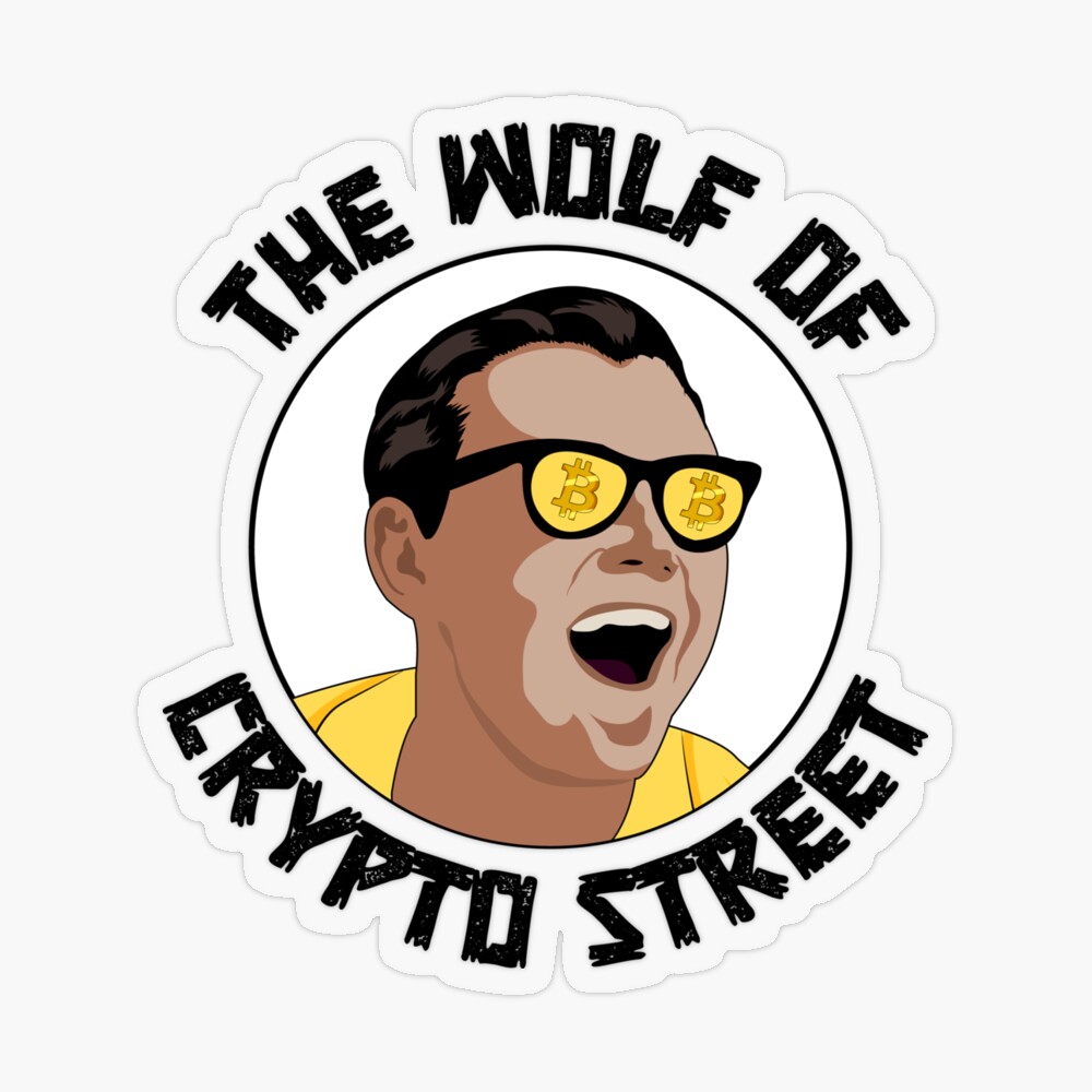 The Wolf Of Crypto Street, Bitcoin, Leonardo dicaprio Vector Portrait -  Cryptocurrency Bitcoin T-Shirt design