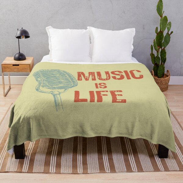 Item preview, Music Is Life Quote With Mic designed and sold by Primroaddesigns.