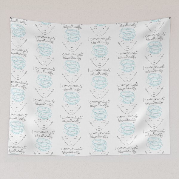Item preview, I communicate Telepathically designed and sold by Helga Taylor.