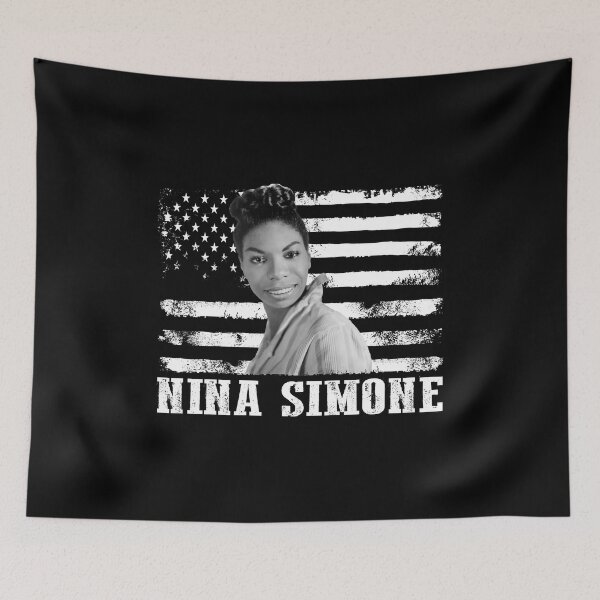 Item preview, Distressed American Flag Nina Simone Music Legend designed and sold by hallholly.