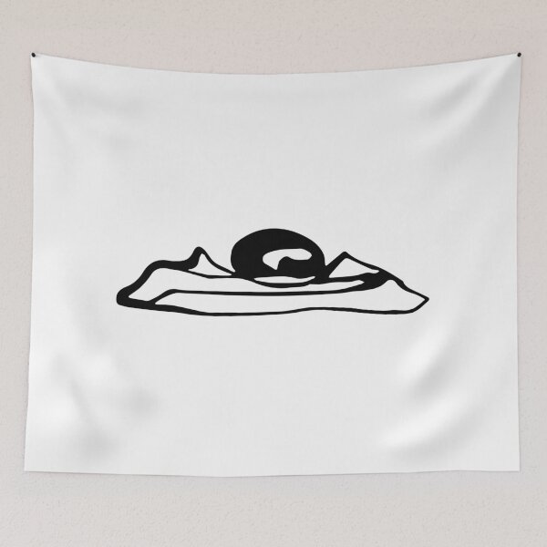 Item preview, Minimal Mountains Sun Line Art designed and sold by Quoppidou.