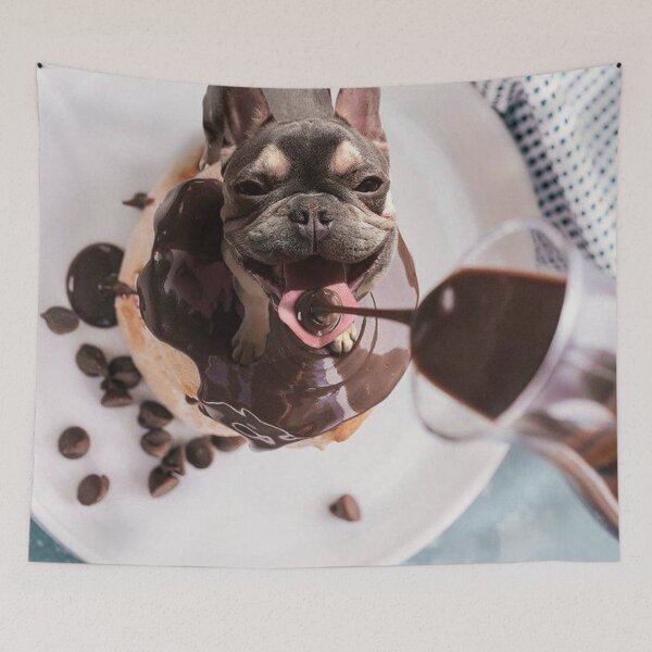 Item preview, Frenchie on Chocolate Pancakes designed and sold by toppopin.