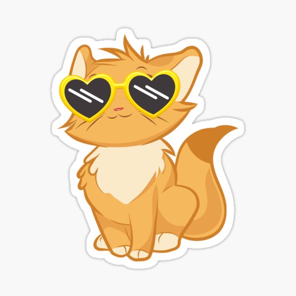 Ginger Cat Wearing Sunglasses Sticker For Sale By 123 User 456 Redbubble 1886