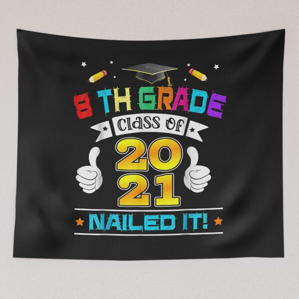 Item preview, Students Graduated 8th Grade Class 2021 Graduation Nailed T-Shirt designed and sold by Expand-colombus.