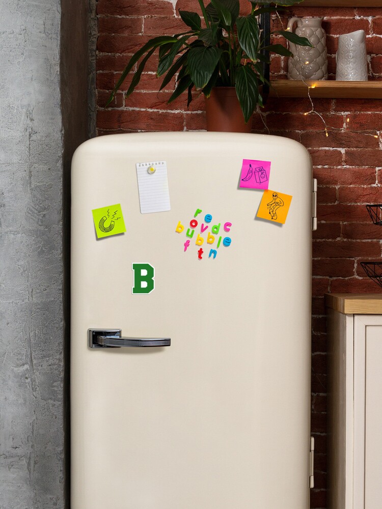 Presentation Alphabets: Green Refrigerator Magnet B