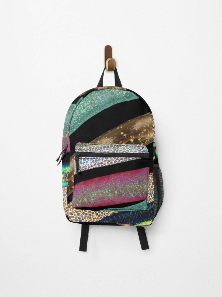 Thumbnail 1 of 3, Backpack, Glitter Ropes Abstract designed and sold by IdrisRose.