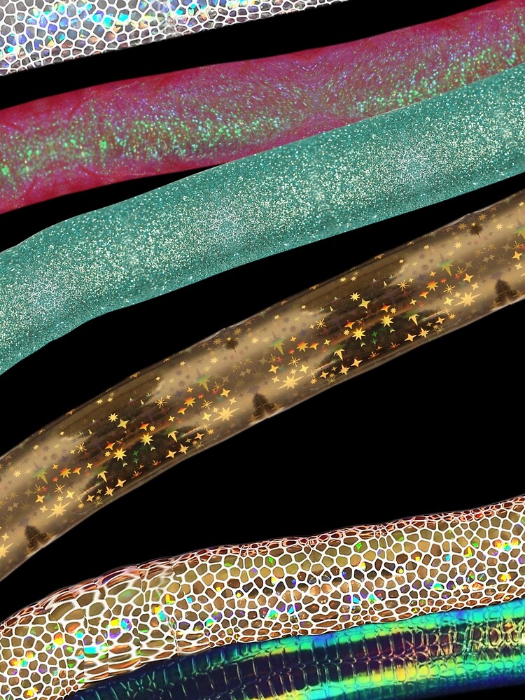 Thumbnail 3 of 3, Scarf, Glitter Ropes Abstract designed and sold by IdrisRose.