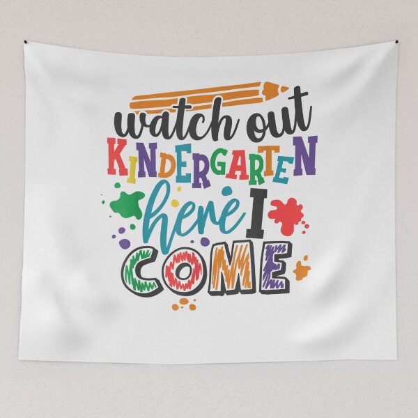 Item preview, WATCH OUT KINDERGARTEN HERE I COME School Teacher Student T-Shirt designed and sold by Expand-colombus.
