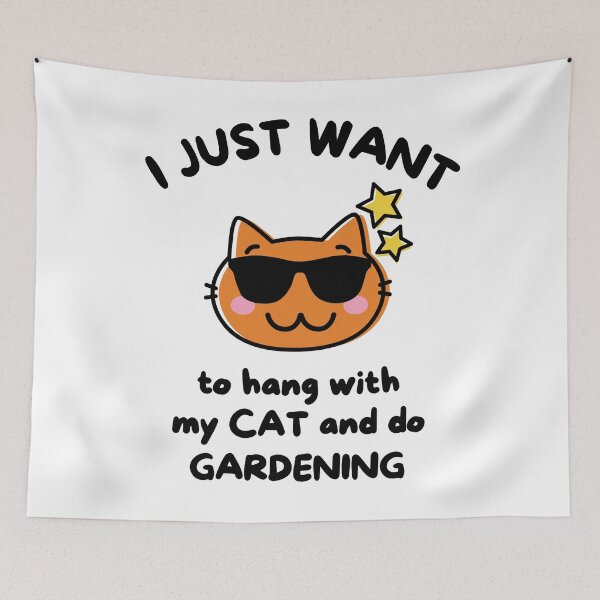 Item preview, I just want to hang with my cat and do gardening designed and sold by TheGreenGoat.