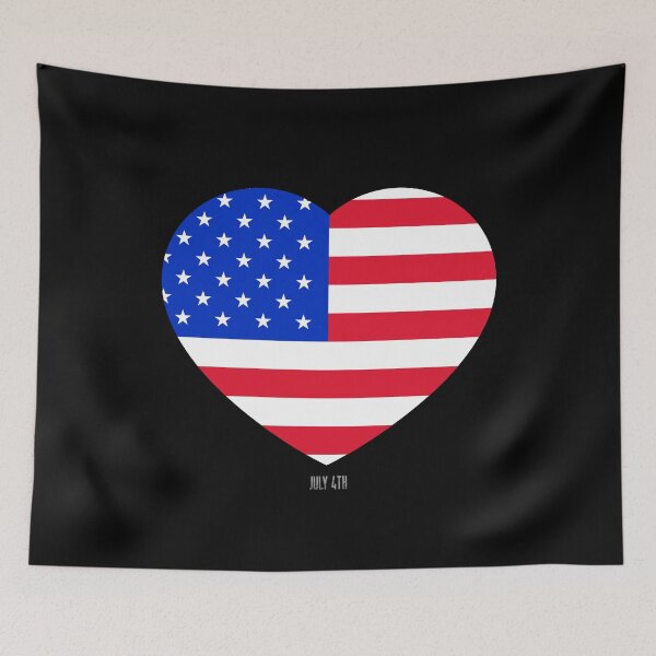 Item preview, JULY 4th AMERICAN FLAG HEART ► INDEPENDENCE DAY designed and sold by MORE-THE-BRAND.