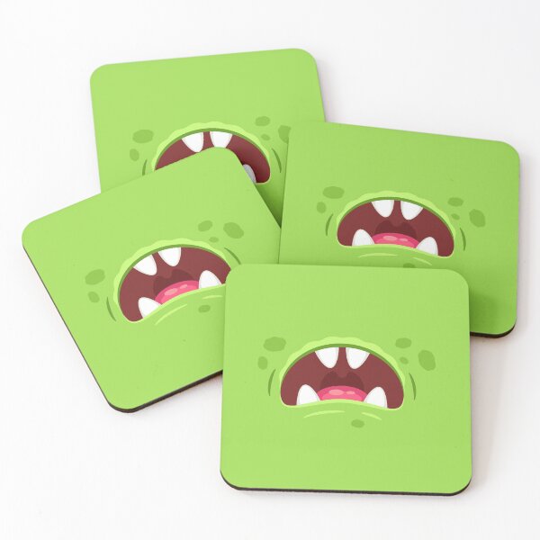 Item preview, Funny Cartoon Monster Teeth Mouth - Green Kids designed and sold by CaratCo.