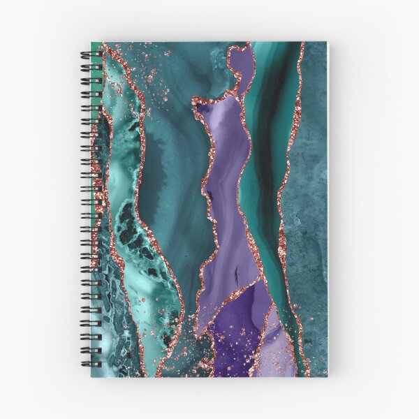 Item preview, Beautiful swirls pattern of teal, blue and purple colors, with faux rose gold swirls, liquid smooth using the dream smoothing digital effect designed and sold by Orianah.
