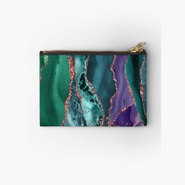 Item preview, Beautiful swirls pattern of teal, blue and purple colors, with faux rose gold swirls, liquid smooth using the dream smoothing digital effect designed and sold by Orianah.